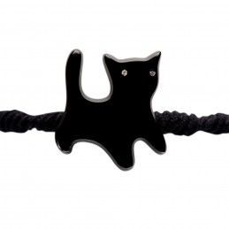 Medium size cat shape hair elastic with decoration in Black Kosmart - 3