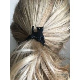 Medium size cat shape hair elastic with decoration in Black Kosmart - 7