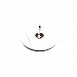 Small size round shape brooch in Black and white Kosmart - 3