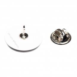 Small size round shape brooch in Black and white Kosmart - 4