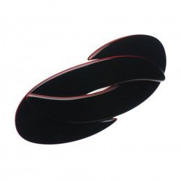 Medium size special ornament hair barrette in Black and Malboro red Kosmart - 3
