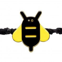 Small size bee shape ponytail holder in black and yellow Kosmart - 2