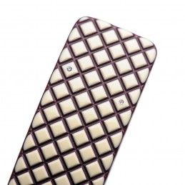 Large size rectangular shape Hair barrette in Ivory and violet Kosmart - 3