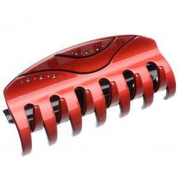 Very large size regular shape hair jaw clip in Red and Black Kosmart - 1