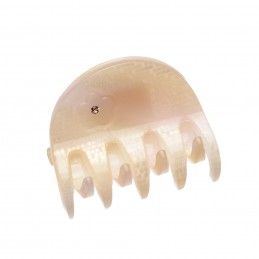 Medium size regular shape hair jaw clip in Beige rainbow texture Kosmart - 1