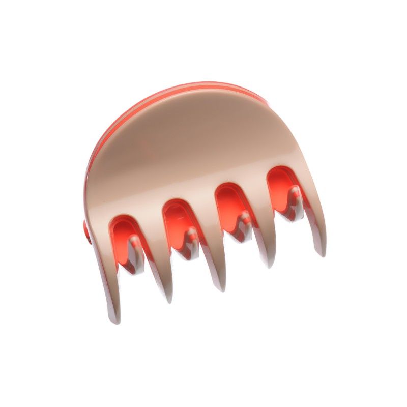 Small size regular shape Hair jaw clip in Hazel and coral Kosmart - 1