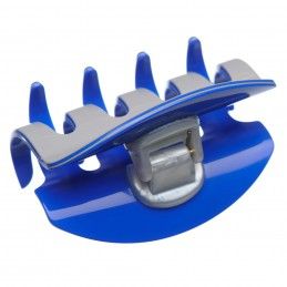 Large size regular shape Hair jaw clip in Light grey and fluo electric blue Kosmart - 2