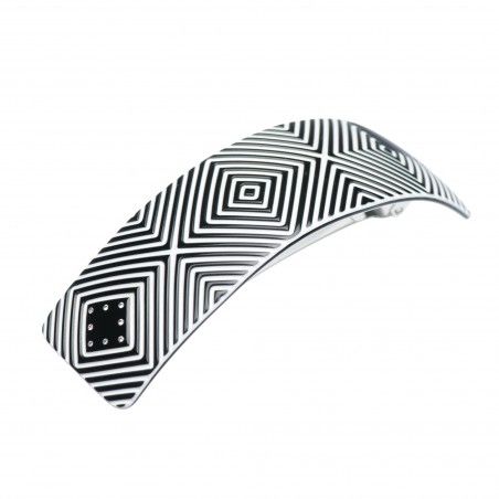 Large size Hair barrette in Black and white - Hair barrettes and hair clips