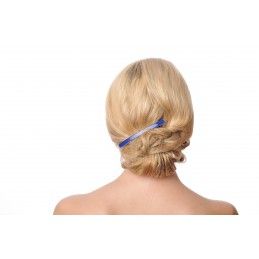 Medium size long and skinny shape Hair barrette in Blue and white Kosmart - 5