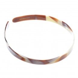 Medium size regular shape Headband in Chocolate horn Kosmart - 2