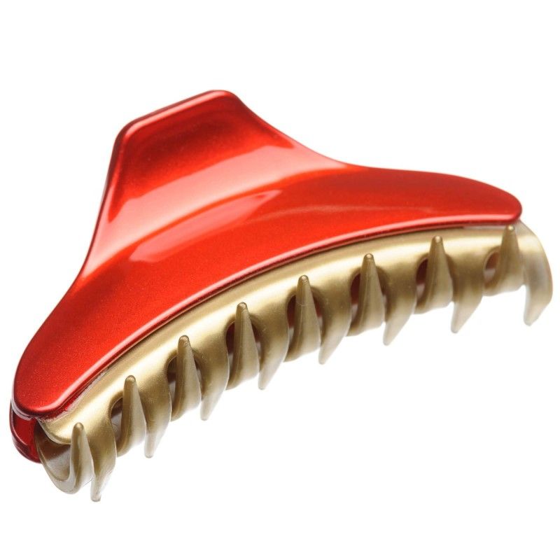 Medium size regular shape Hair claw clip in Red Kosmart - 1