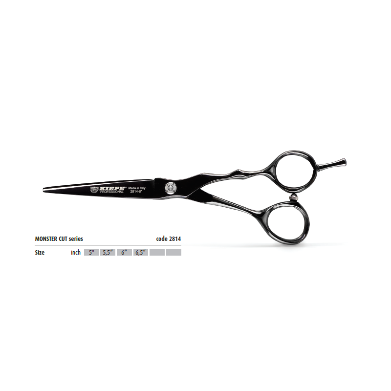 Kiepe cutting scissors MONSTER Black Titanium, Size: 5.5”, Reguliar Kiepe - 1